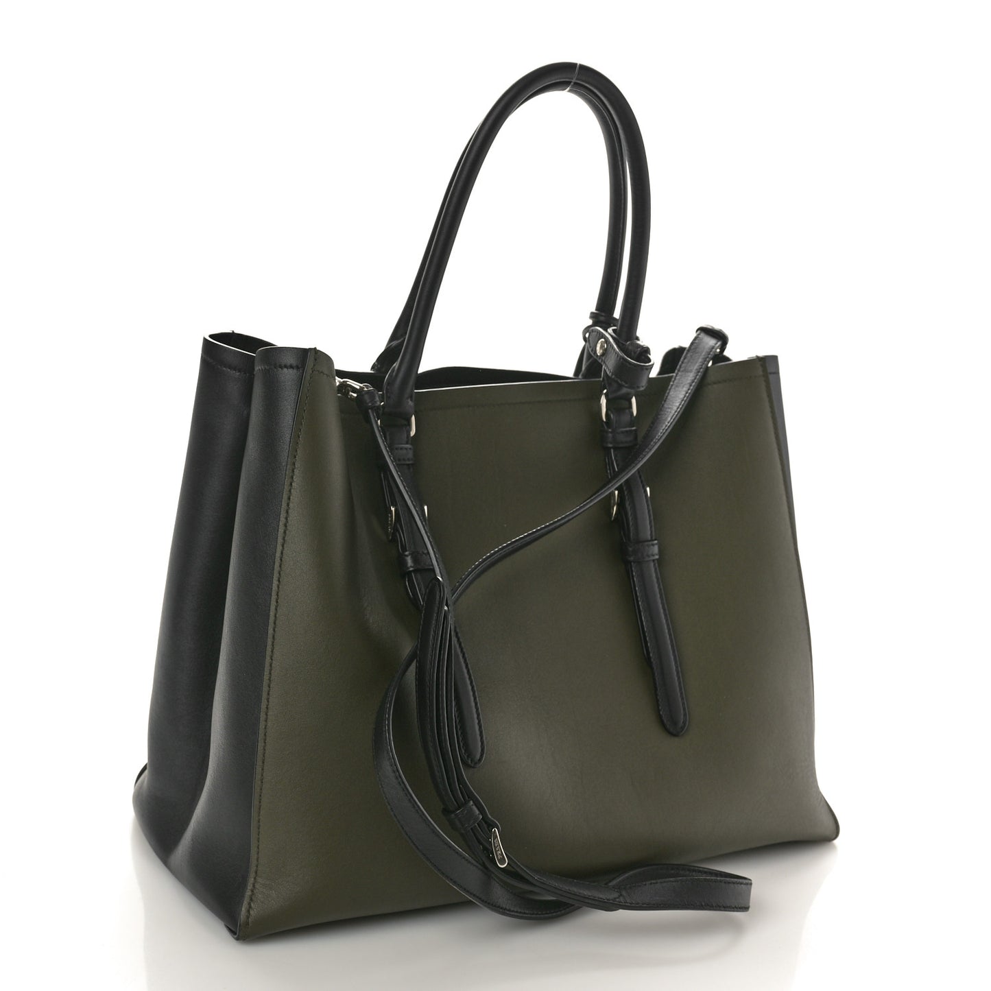 City Calf Double Bag Black Green