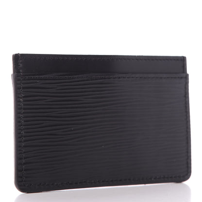 Louis Vuitton Epi Card Holder Black 3 of 10