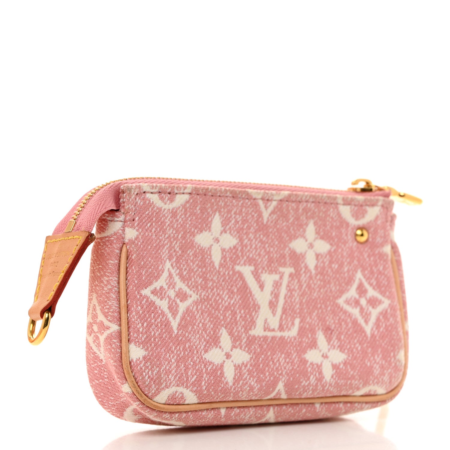 Louis Vuitton Denim Jacquard Monogram Micro Pochette Accessories Rose 3 of 7