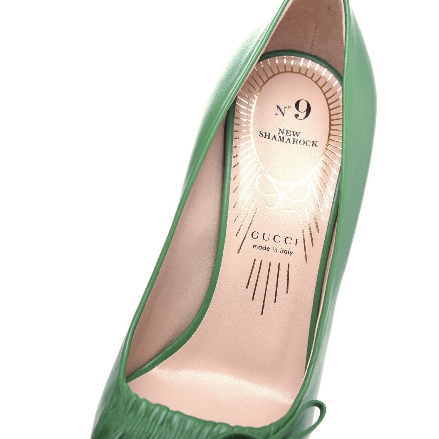 Nappa Bow High Heel Pumps 35.5 New Shamarock