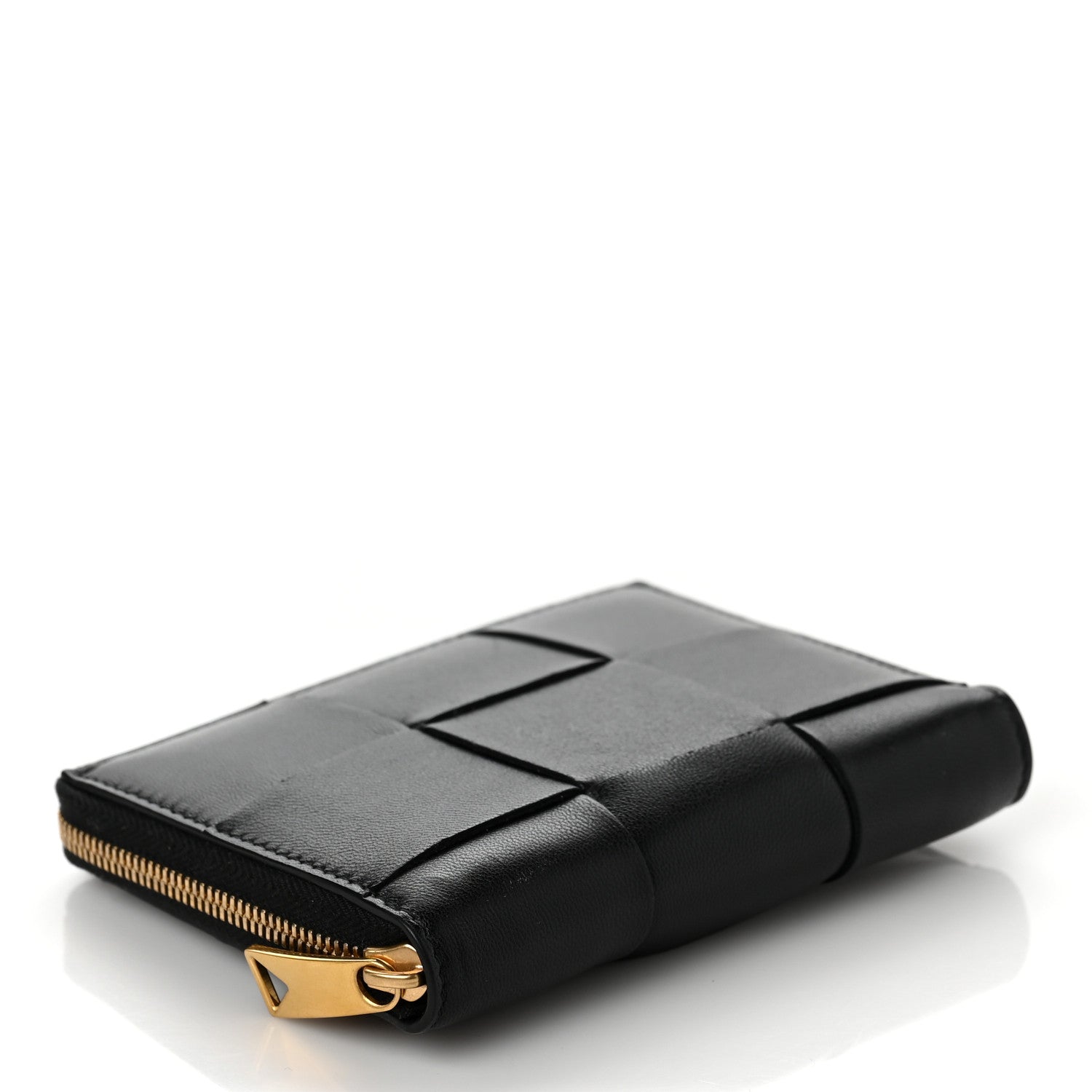 Bottega Veneta Nappa Maxi Intrecciato Zip Around Wallet Black 4 of 6