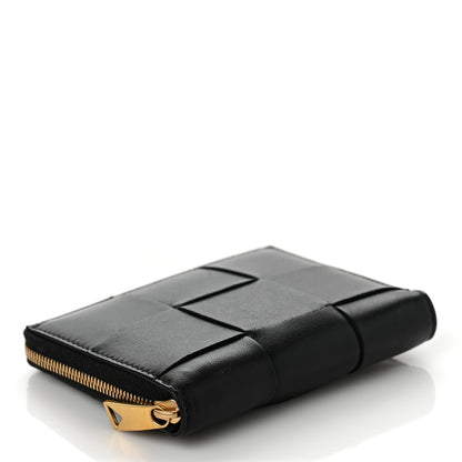 Bottega Veneta Nappa Maxi Intrecciato Zip Around Wallet Black 4 of 6