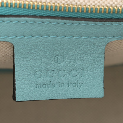 Gucci Wonka Grain Calfskin GG Monogram Star Embossed Small GG Shoulder Bag Dusty Azure 6 of 11