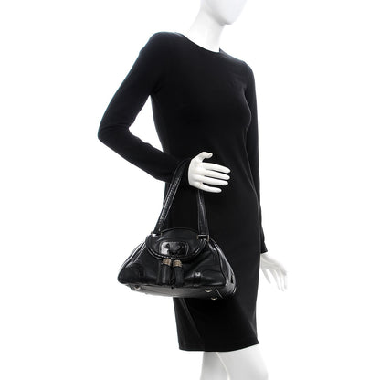 Celine Goatskin Tassel Shoulder Bag Black 2 of 6