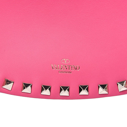 Valentino Garavani Vitello Rockstud Crossbody Saddle Bag Peony 9 of 11