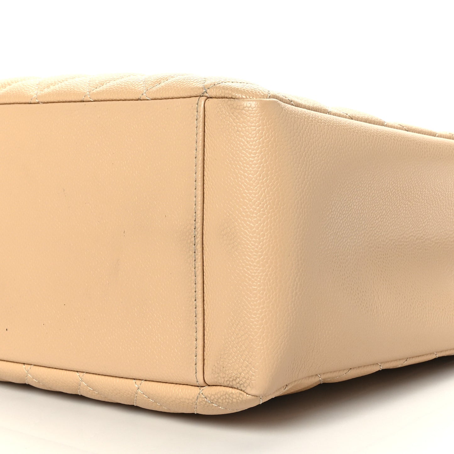 Caviar Quilted Grand Shopping Tote GST Beige Clair