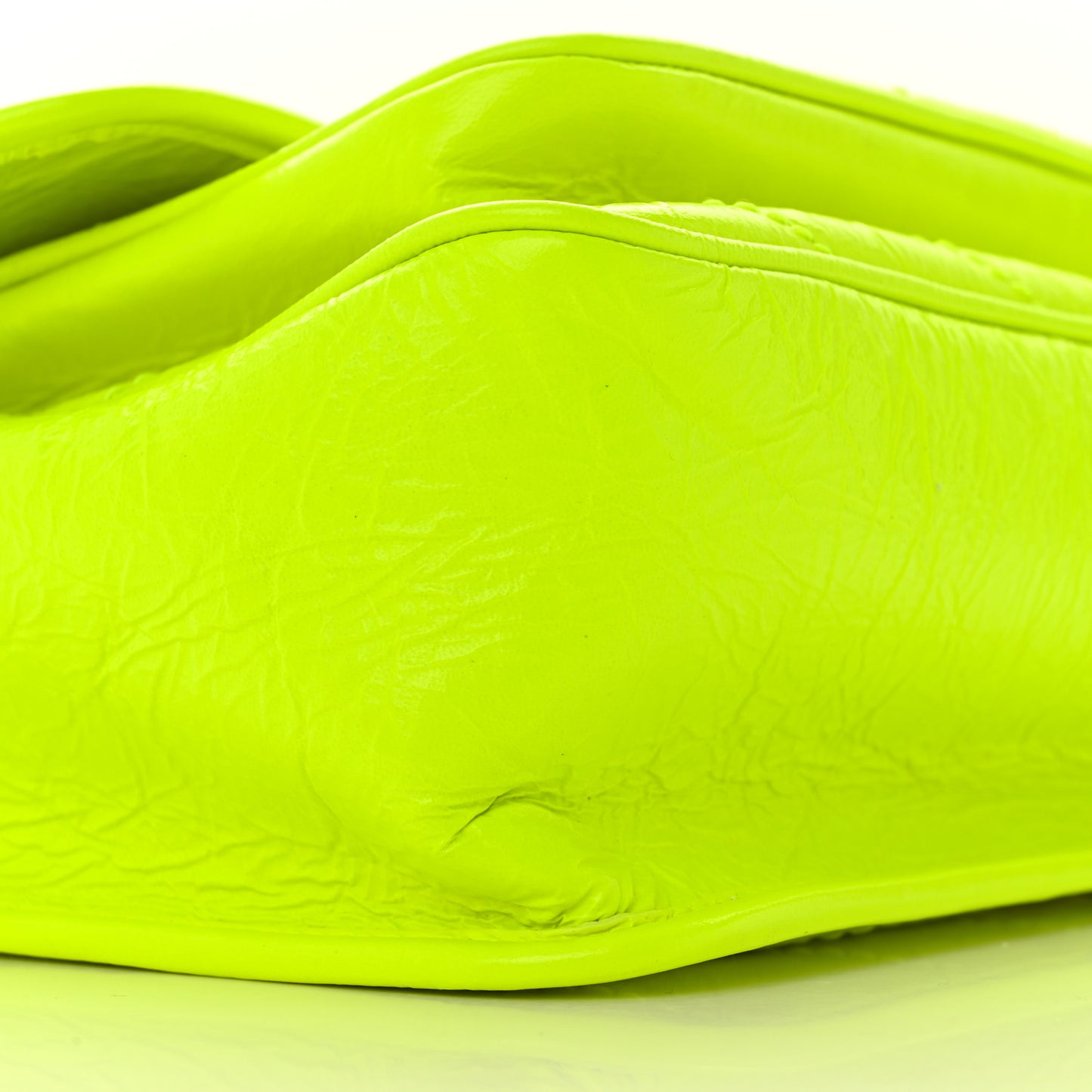 Crinkled Calfskin Matelasse Monogram Medium Niki Chain Satchel Neon Yellow