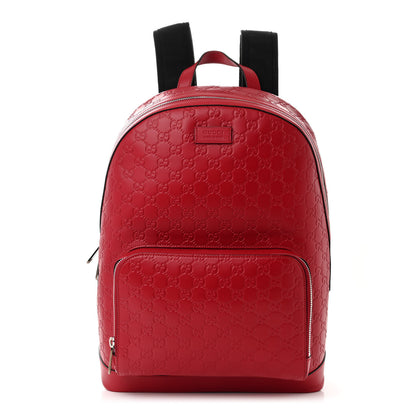 Gucci Guccissima Signature Day Backpack Hibiscus Red 1 of 10