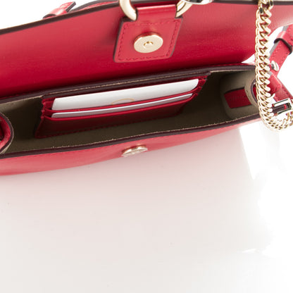 Chloe Suede Calfskin Mini Faye Shoulder Bag Tulip Red 5 of 8