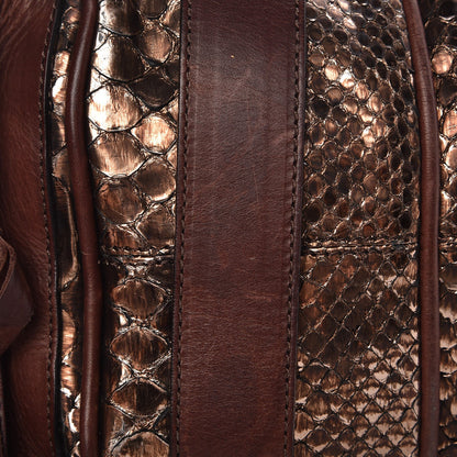 Chloe Metallic Python Calfskin Silverado Shoulder Bag Brown 13 of 13