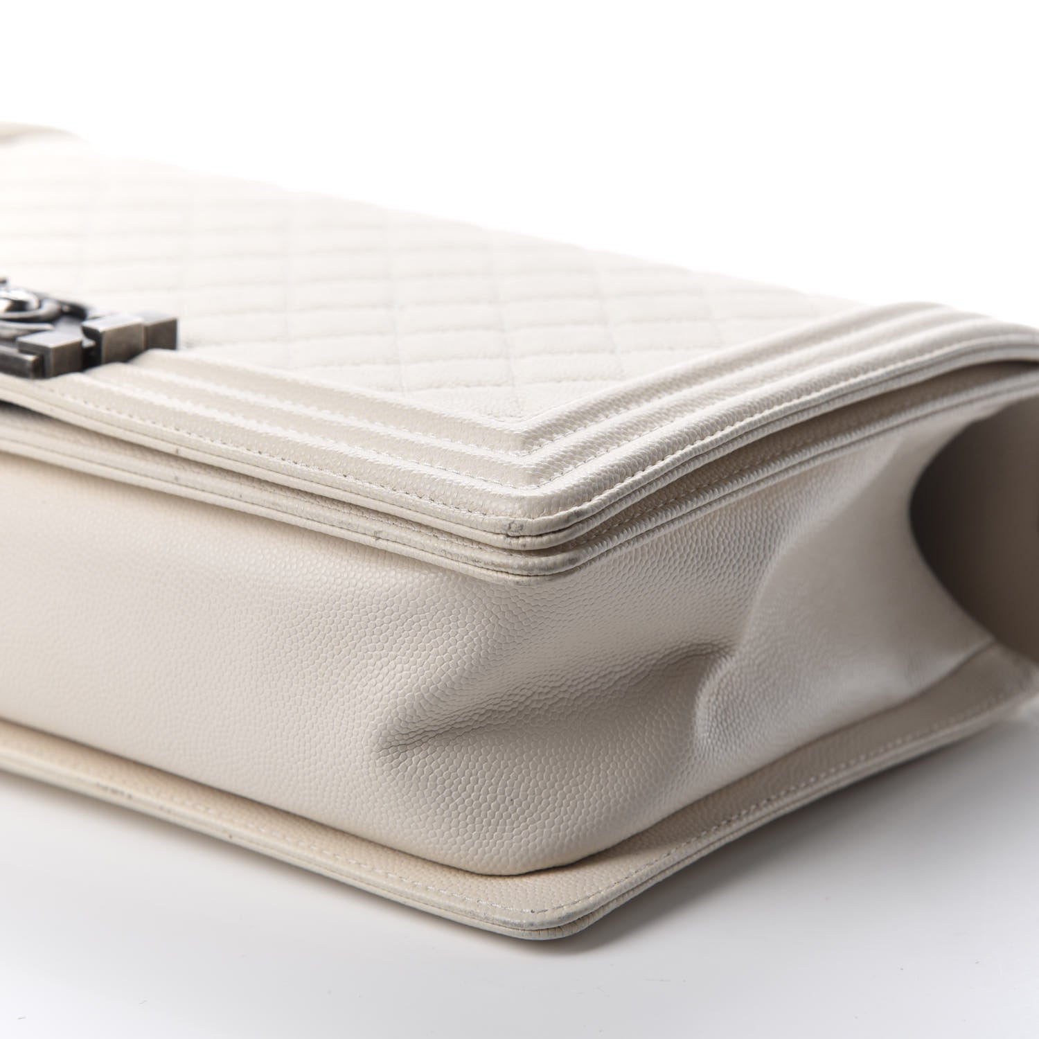 Chanel Caviar Quilted New Medium Boy Flap White 7 of 13