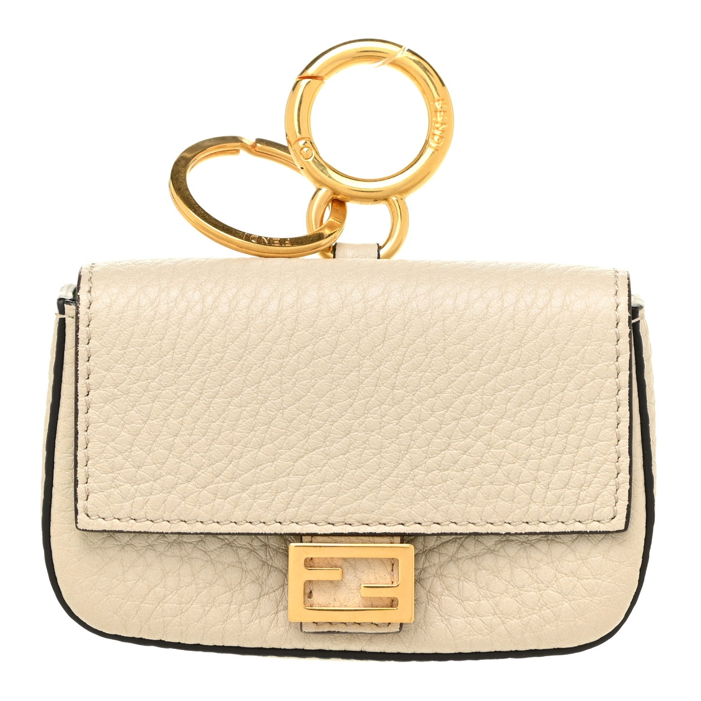 Cuoio Romano Micro Baguette Charm Latte