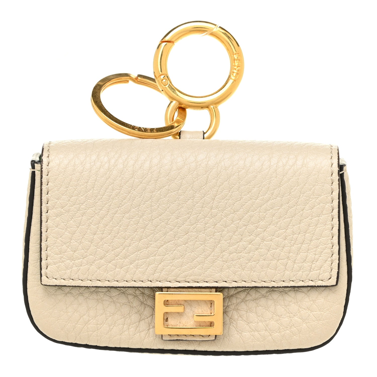 Fendi Cuoio Romano Micro Baguette Charm Latte 1 of 13