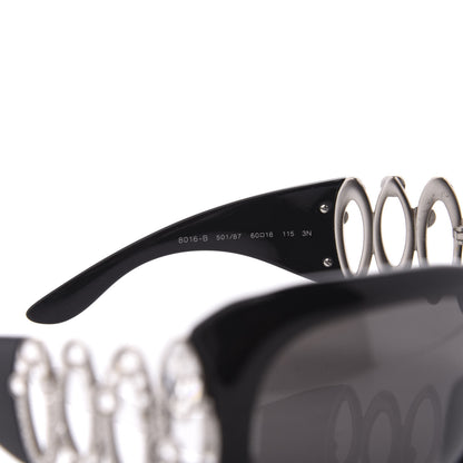Bulgari Oval Crystal 8016-B Sunglasses Black 6 of 9