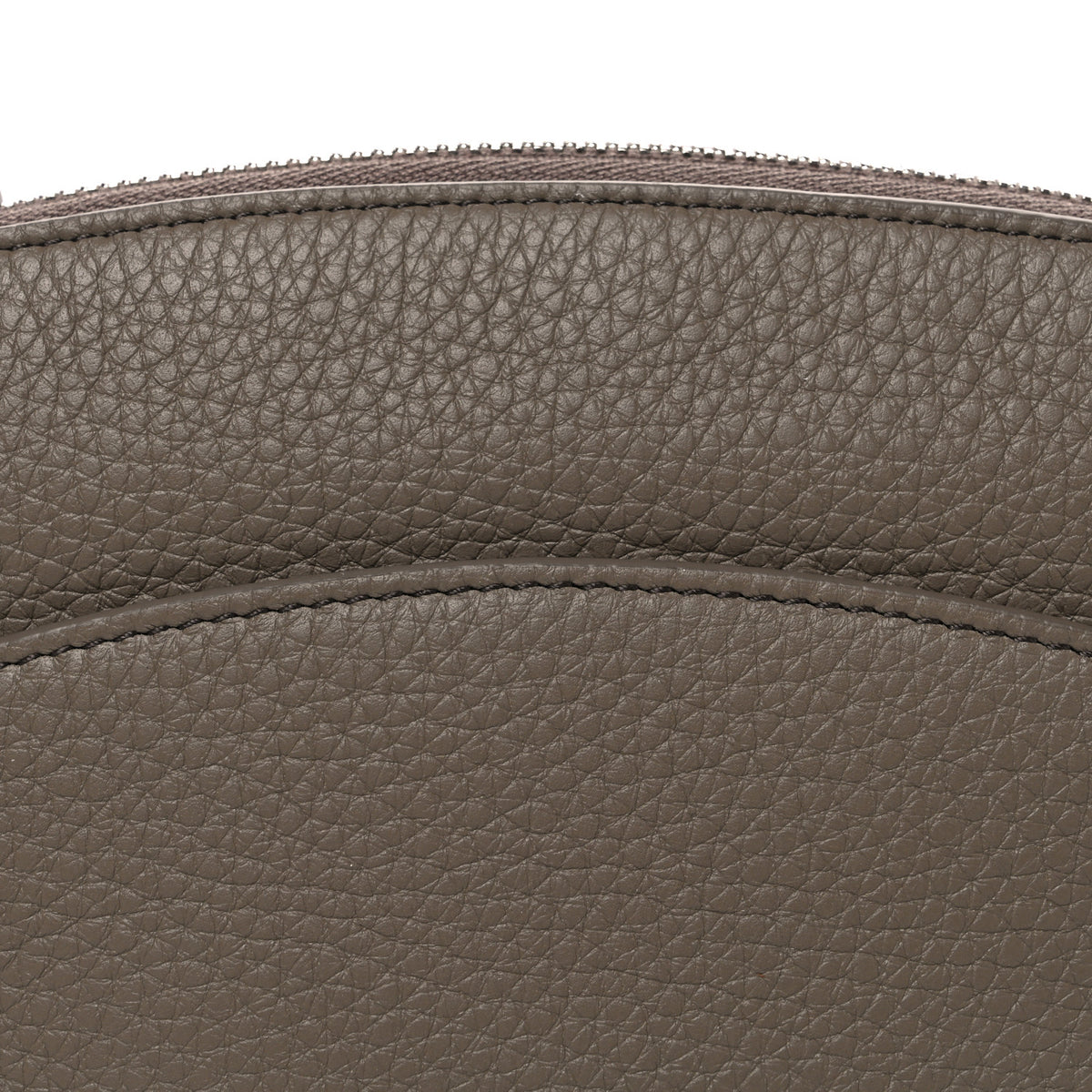 The Row Grained Calfskin Annie E/W Crossbody Bag Smoked Taupe 7 of 9