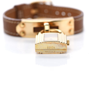 Hermes Stainless Steel Courchevel 20mm Kelly Cadena Quartz Watch Gold 5 of 8