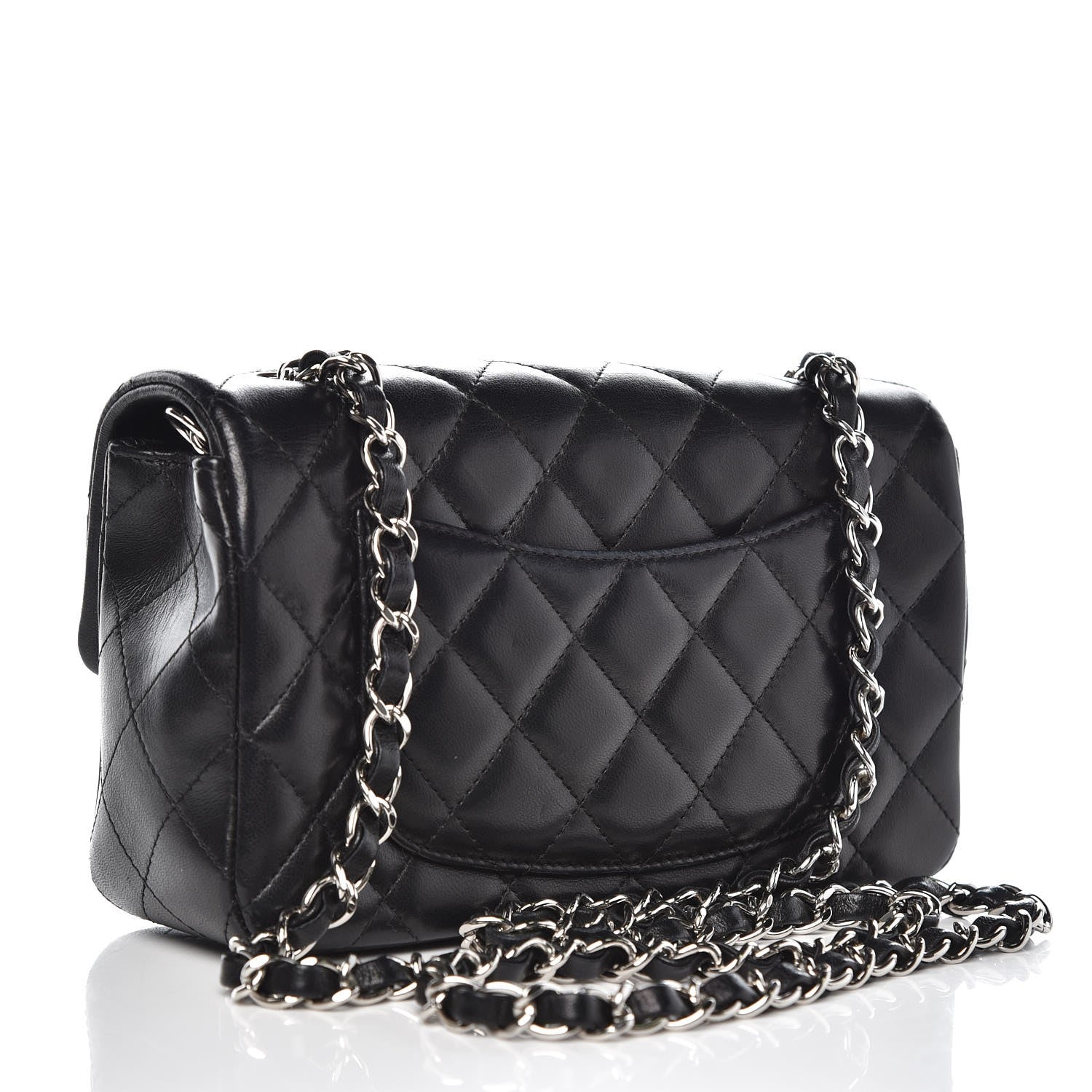 Chanel Lambskin Quilted Mini Rectangular Flap Black 3 of 11
