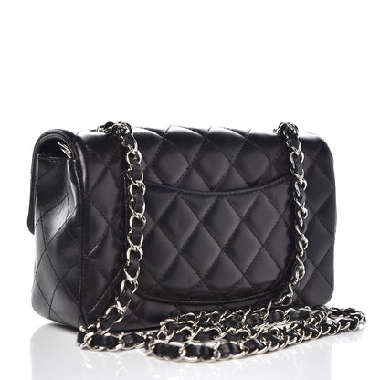 Chanel Lambskin Quilted Mini Rectangular Flap Black 3 of 11