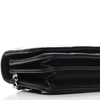 Chanel Caviar Quilted Mini Wallet On Chain WOC Black 10 of 11