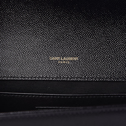 Saint Laurent Grain De Poudre Medium Classic Monogram Kate Satchel Black 7 of 9