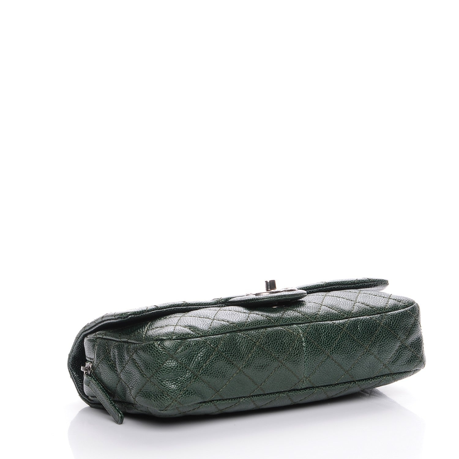 Chanel Iridescent Caviar Quilted Small Chic Flap Dark Green 4 of 8