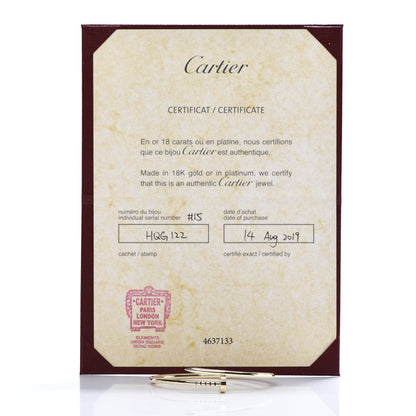 Cartier 18K Yellow Gold Small Juste Un Clou Bracelet 15 5 of 5