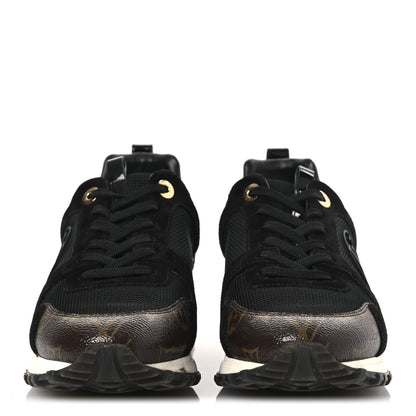 Louis Vuitton Suede Monogram Run Away Sneakers 38.5 Black 6 of 32