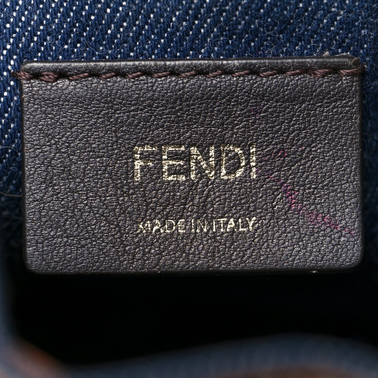 Fendi Denim Vitello King F is Fendi FF Embroidered Mini Mon Tresor Bucket Bag Blue Cuoio 6 of 10