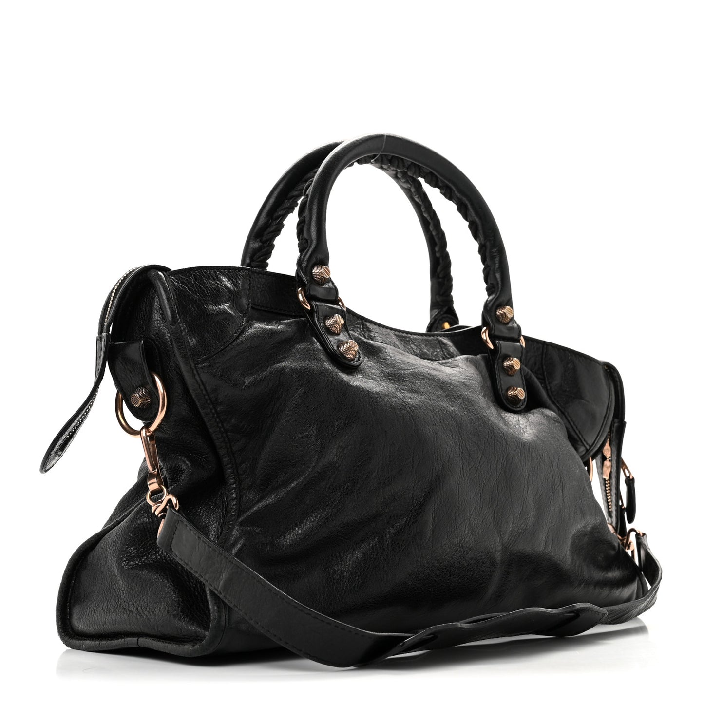 Agneau Giant 12 Rose Gold Hardware City Black