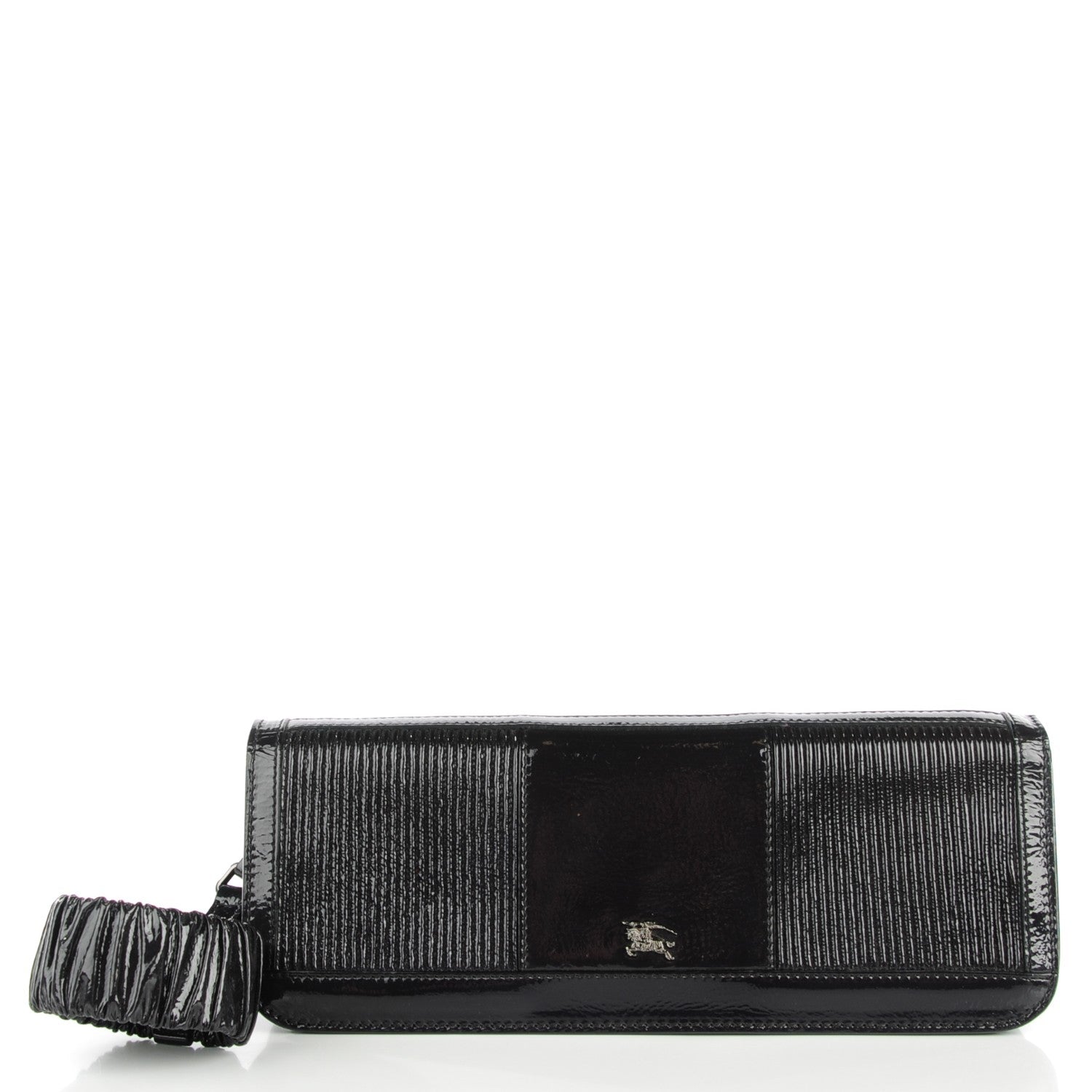 Burberry Crinkled Patent Bracelet Clutch Bag Purple 3 of 9