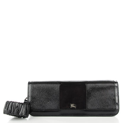 Burberry Crinkled Patent Bracelet Clutch Bag Purple 3 of 9