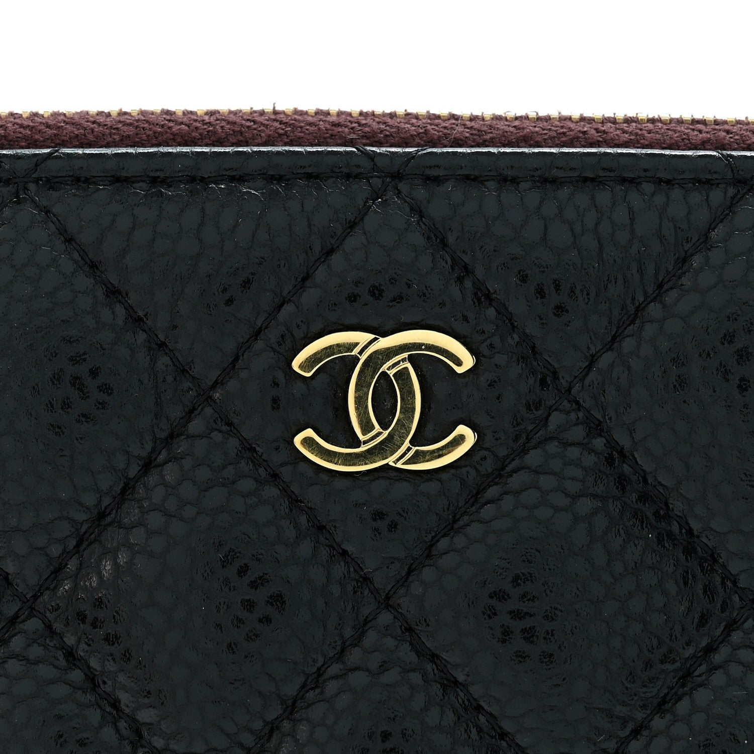 Chanel Caviar Quilted Zipped Cosmetic Case Black 10 of 10