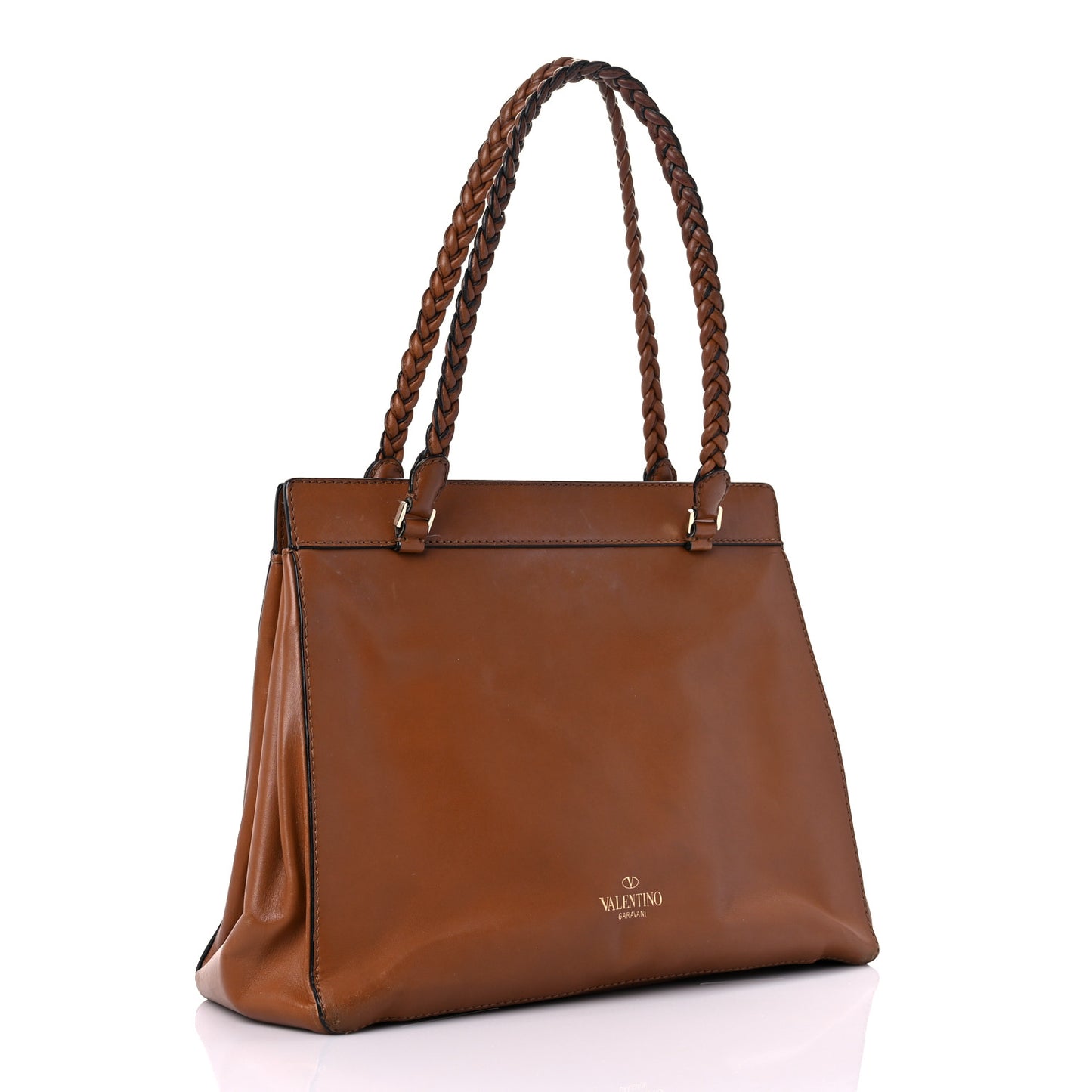 Vitello Lace Demetra Satchel Cognac