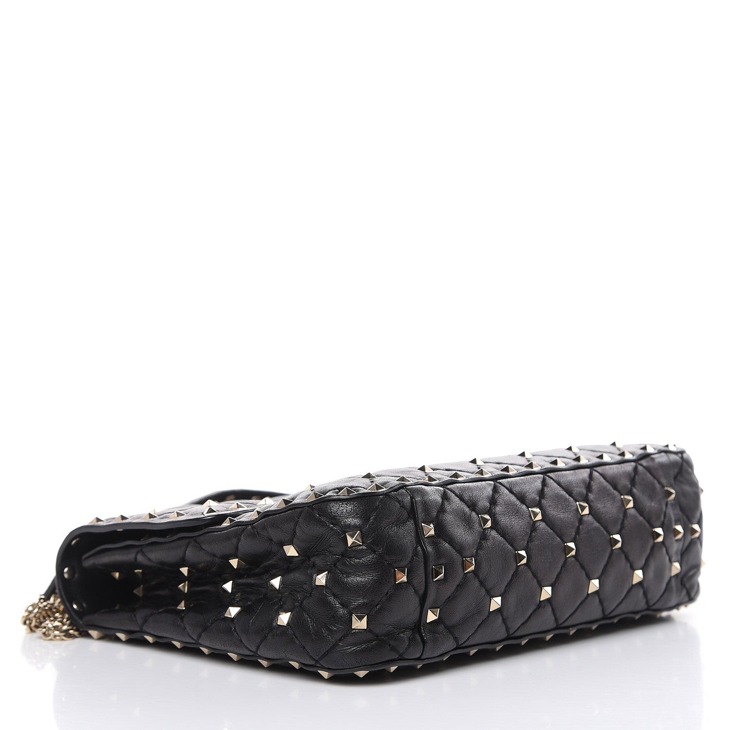 Valentino Garavani Lambskin Medium Rockstud Spike Shoulder Bag Black 4 of 13