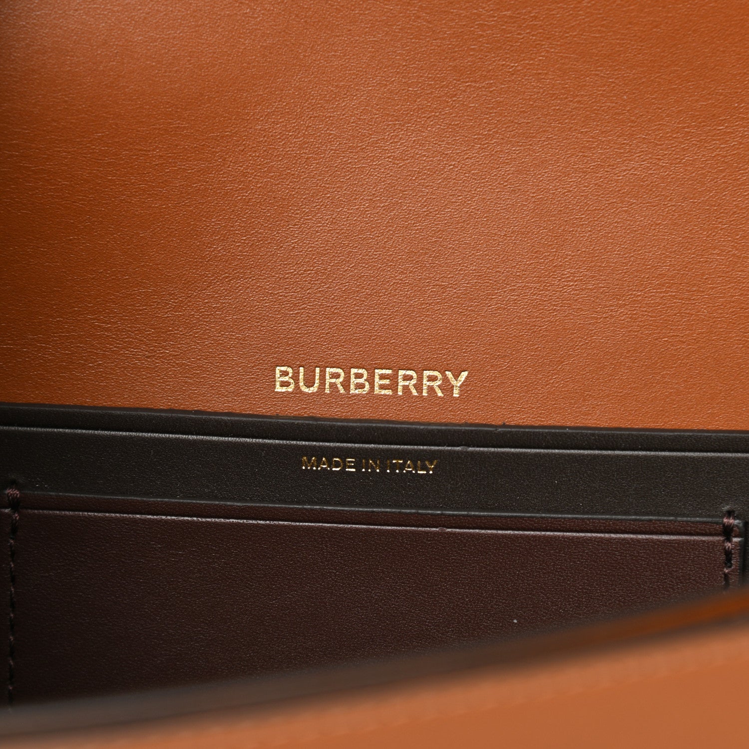 Burberry Calfskin Small Two-Tone Olympia Shoulder Bag Warm Tan 6 of 10