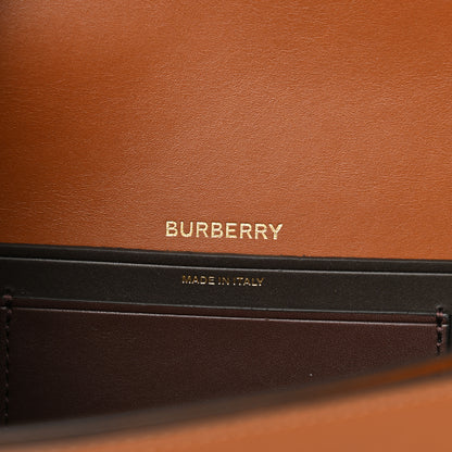 Burberry Calfskin Small Two-Tone Olympia Shoulder Bag Warm Tan 6 of 10