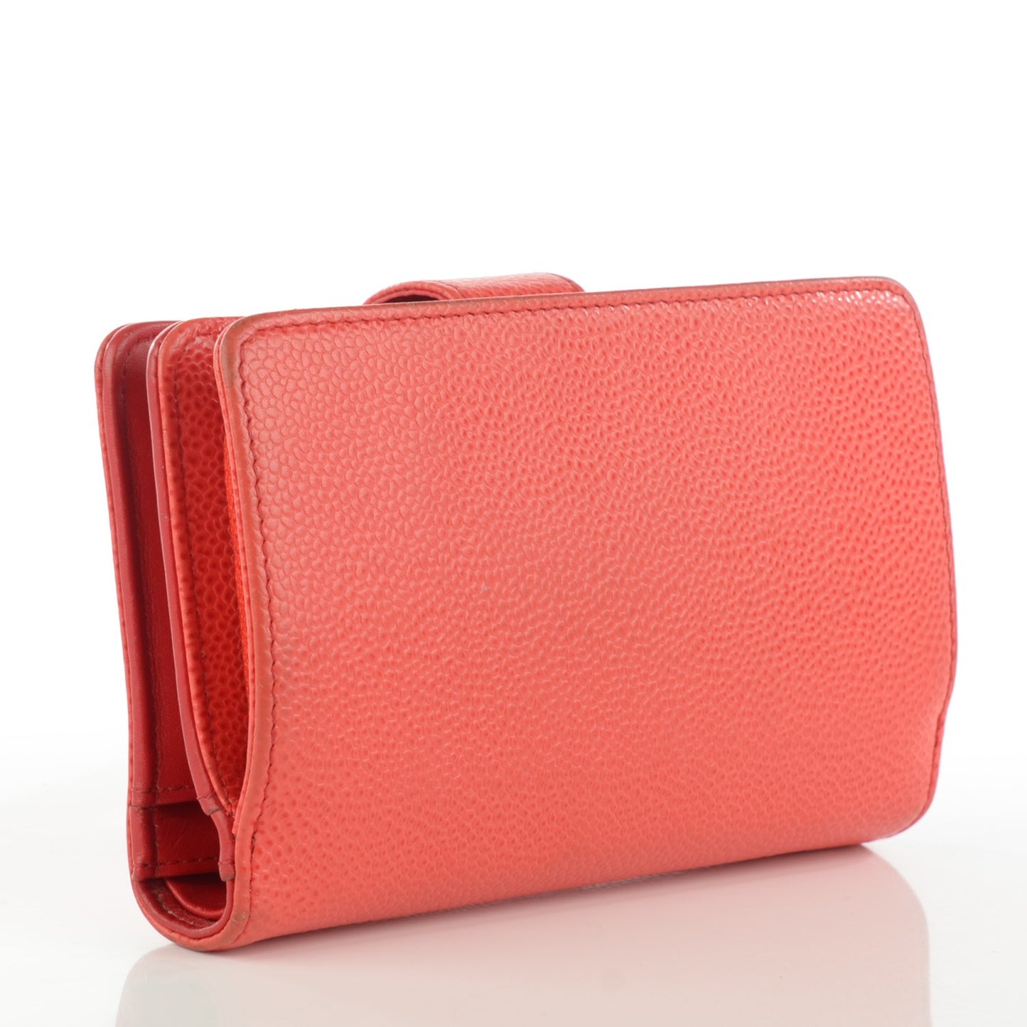 Caviar Timeless CC L-Zip Pocket Wallet Red