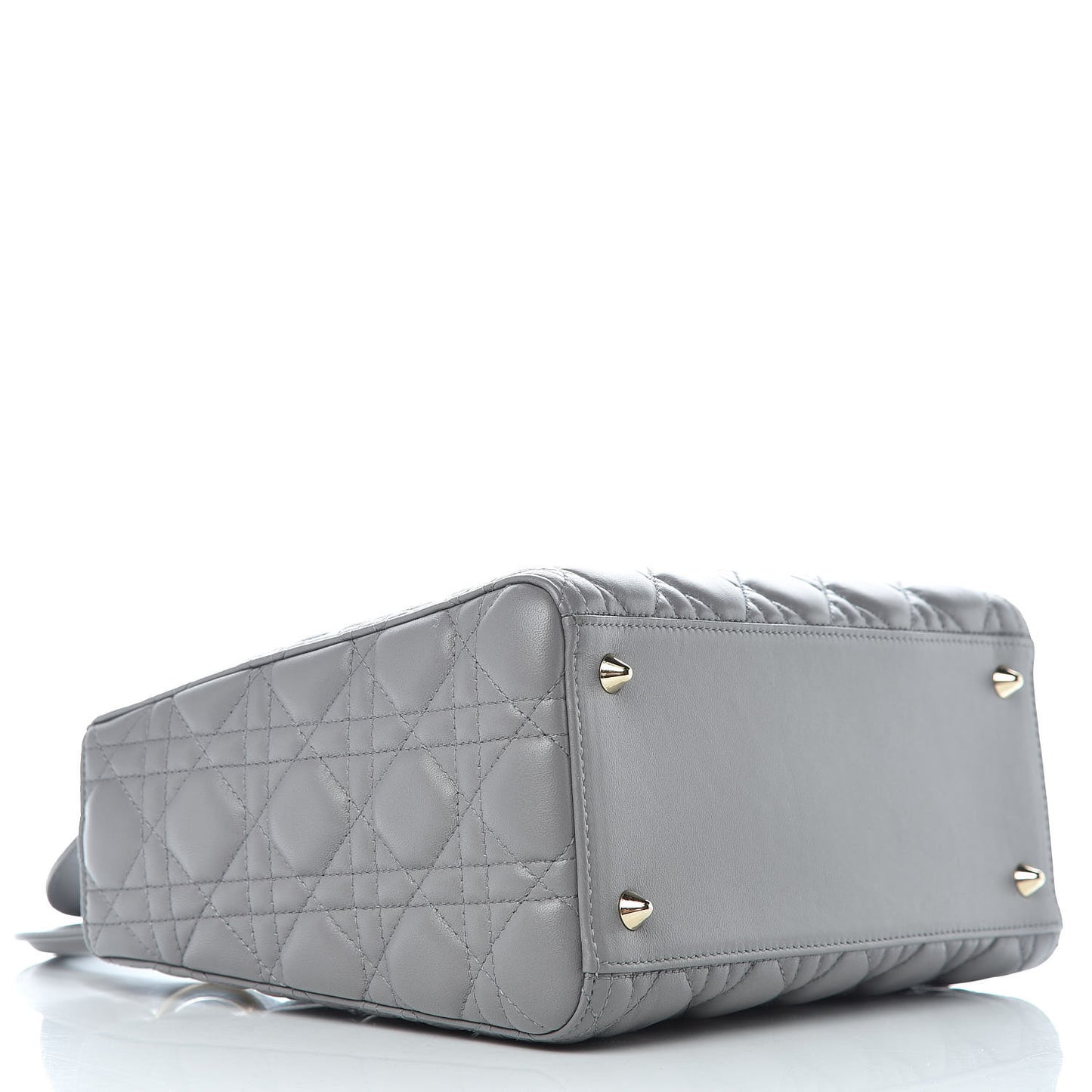 Lambskin Cannage Medium Lady Dior Grey