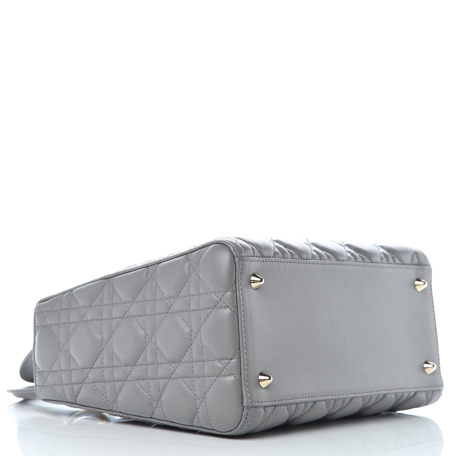 Christian Dior Lambskin Cannage Medium Lady Dior Grey 4 of 9