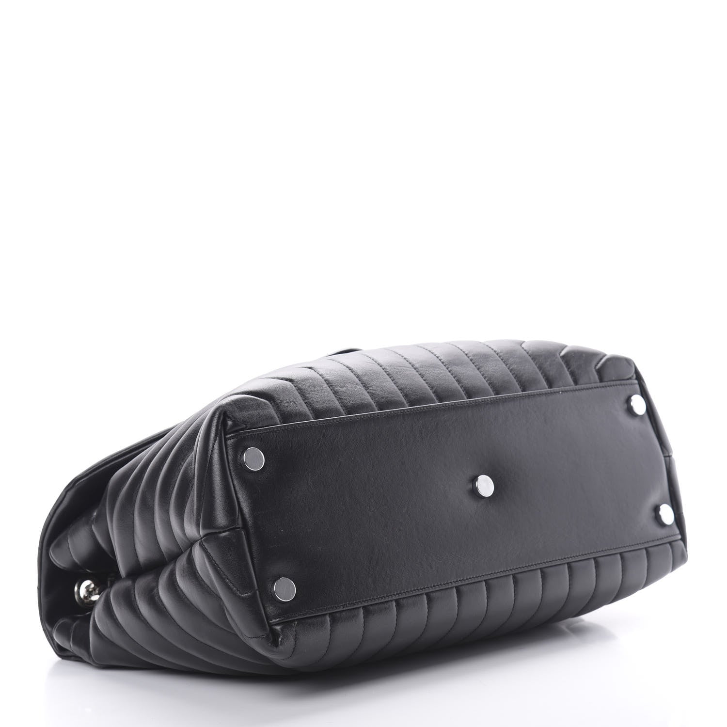 Saint Laurent Calfskin Y Quilted Monogram Large Loulou Chain Satchel Black 4 of 11