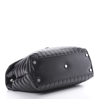 Saint Laurent Calfskin Y Quilted Monogram Large Loulou Chain Satchel Black 4 of 11