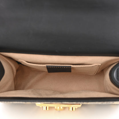 Gucci GG Supreme Monogram Bees Small Padlock Shoulder Bag Black 5 of 11