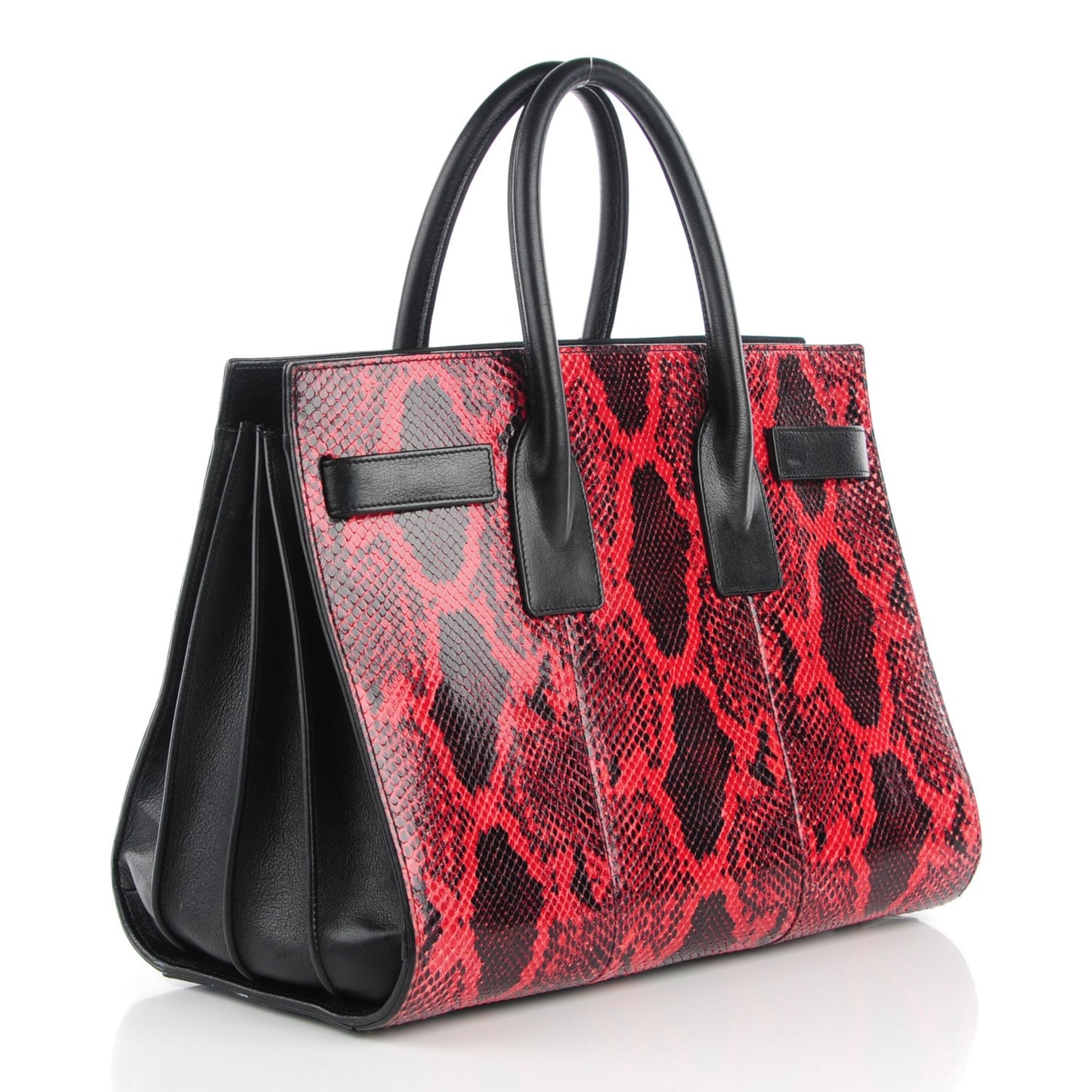 Python Small Sac de Jour Tote Ruby