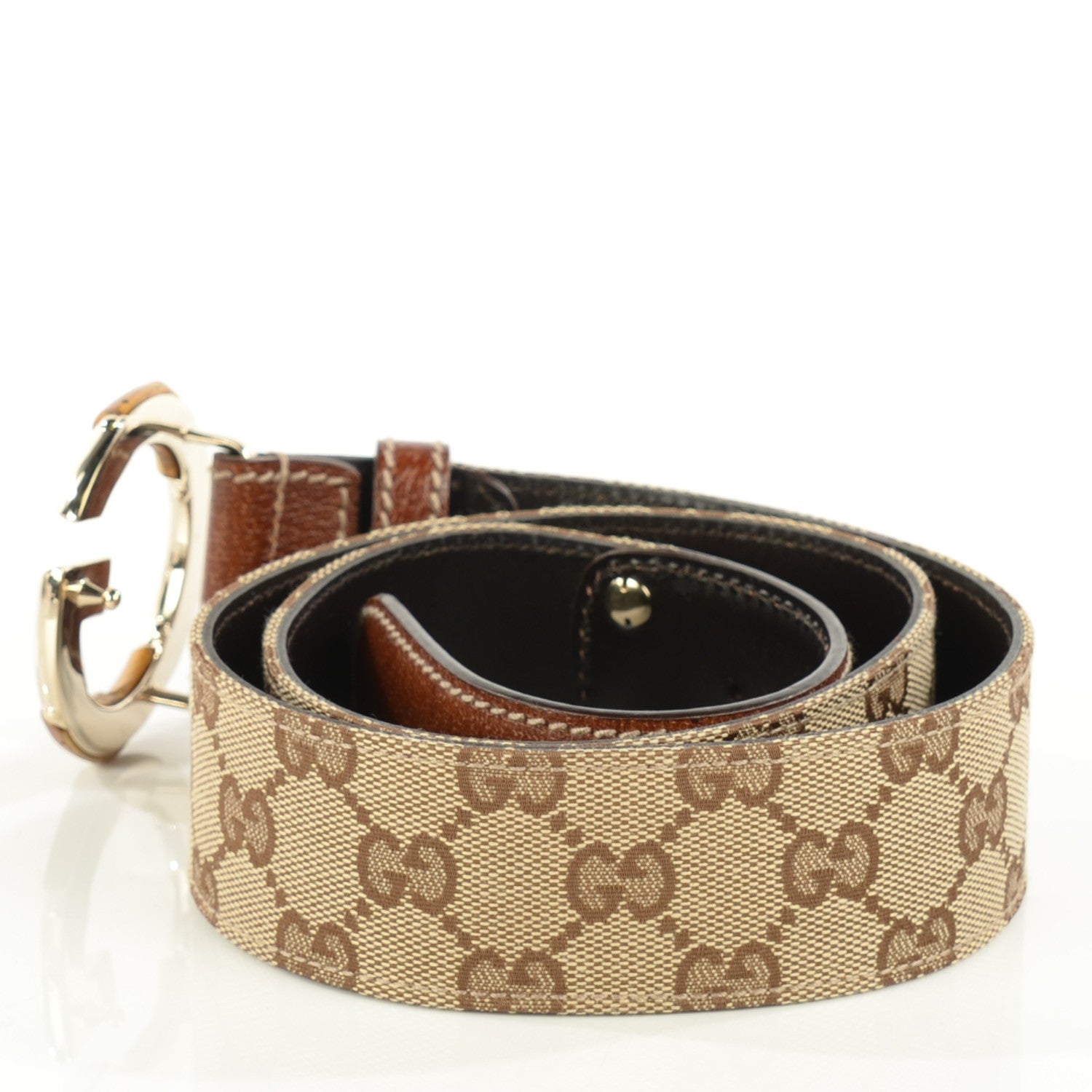 Gucci Monogram Bamboo G Belt 85 34 3 of 8