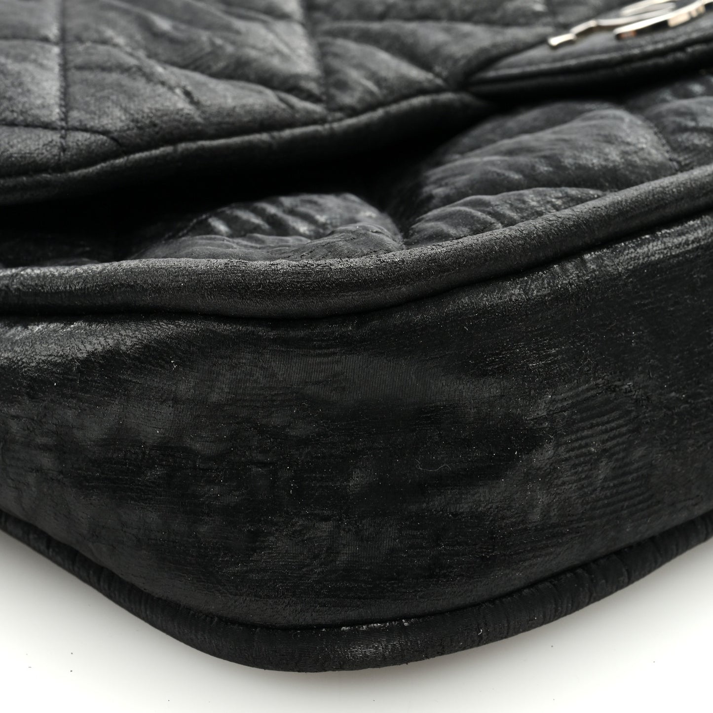 Coated Canvas Quilted Le Marais Flap Black