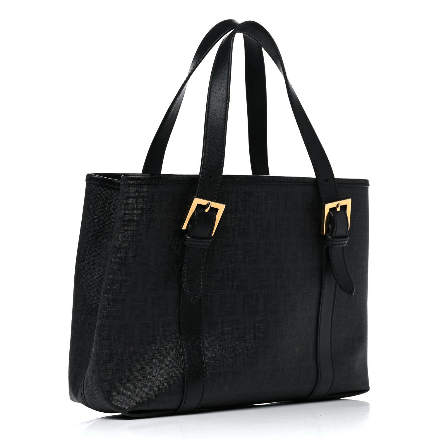 Fendi Zucchino Spalmati Vitello Small Tote Black 3 of 20