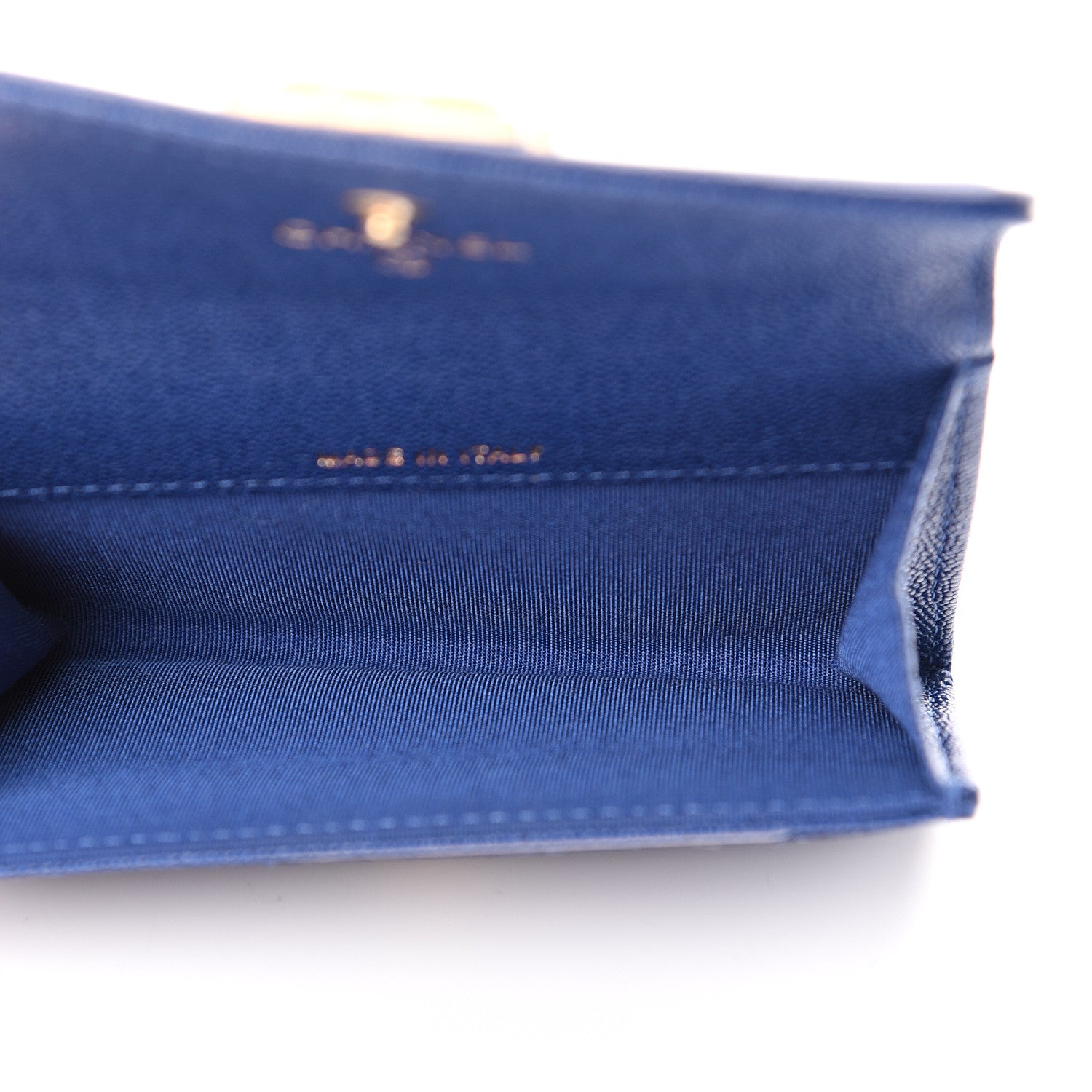 Chanel Iridescent Caviar Quilted Boy Card Holder Wallet Dark Blue 4 of 8