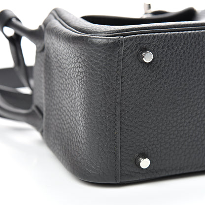 Hermes Taurillon Clemence Mini Lindy 20 Black 9 of 11