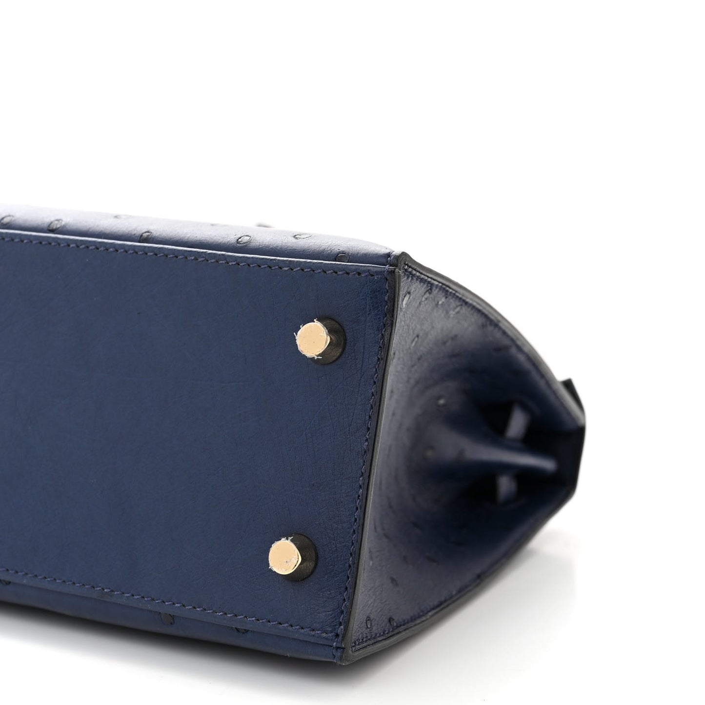 Ostrich Kelly Sellier 25 Bleu Iris
