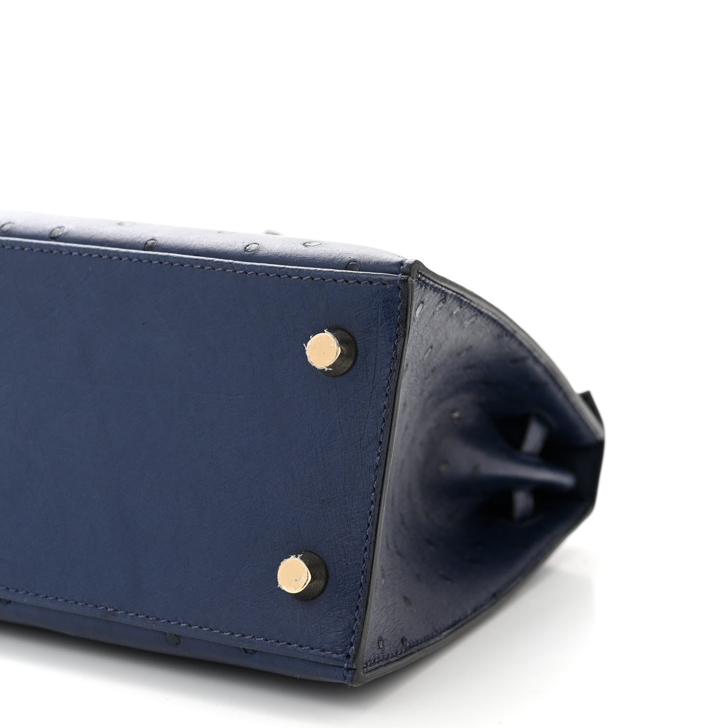 Hermes Ostrich Kelly Sellier 25 Bleu Iris 10 of 10